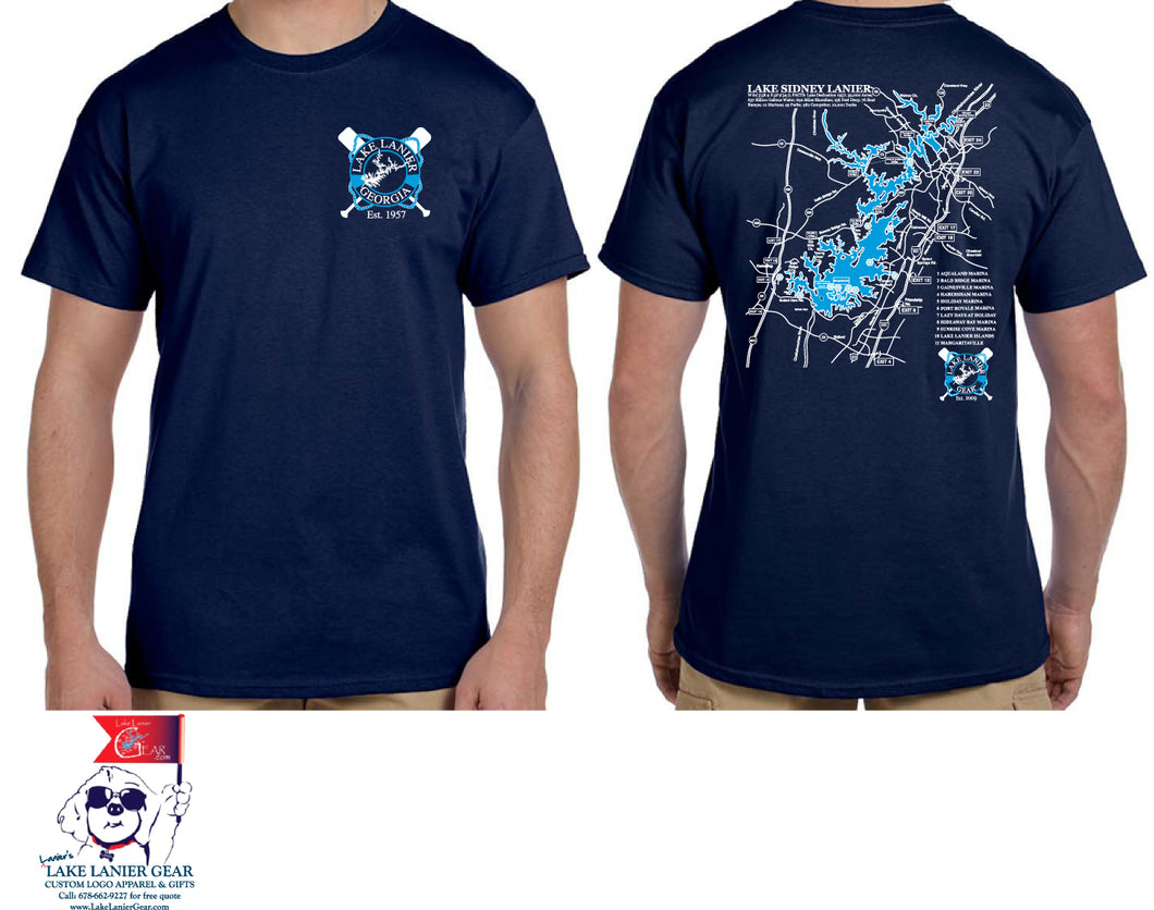MAP Lake Lanier T-shirt Road Map