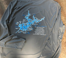 Load image into Gallery viewer, Lake Lanier Map Wicking Short or Long Sleeve