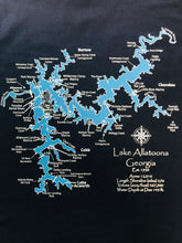 Load image into Gallery viewer, LAKE ALLATOONA LAKE MAP T-Shirt