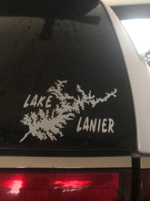 Load image into Gallery viewer, Lake Lanier Map Vinyl Window Decal
