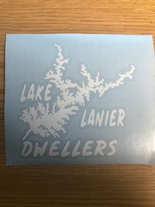 Dweller Lake Lanier Map, Vinyl Window Decal